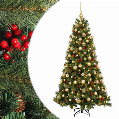 vidaXL Artificial Christmas Tree with Bauble 210 cm 300 LEDs