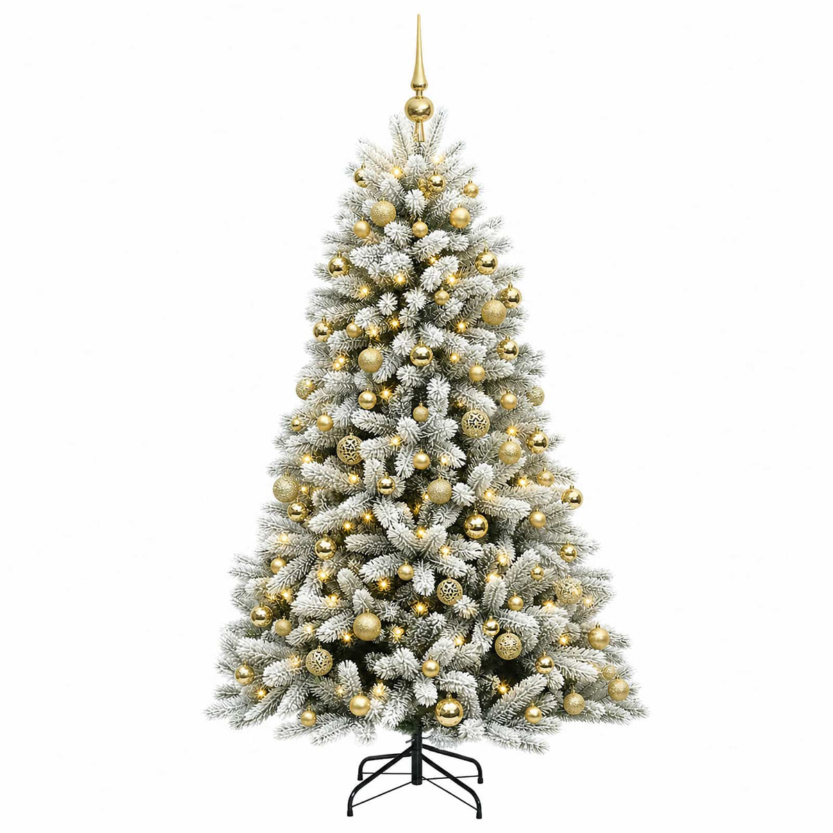 vidaXL Artificial Christmas Tree with Bauble 180 cm 300 LEDs