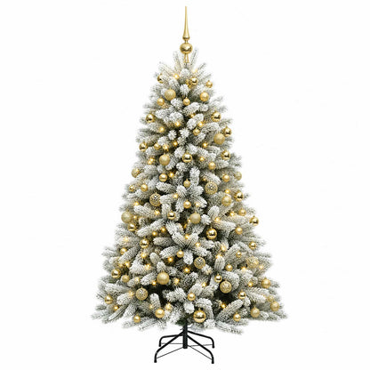 vidaXL Artificial Christmas Tree with Bauble 180 cm 300 LEDs