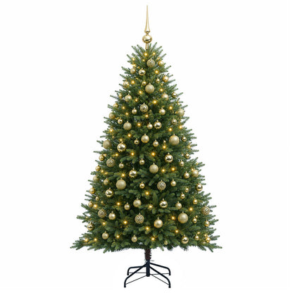 vidaXL Artificial Christmas Tree with Bauble 210 cm 300 LEDs