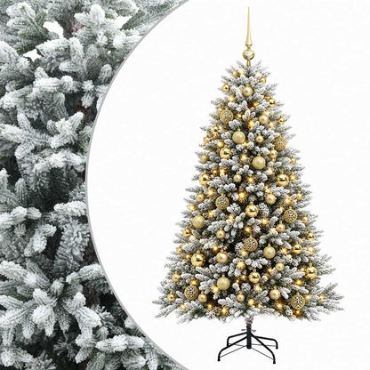 vidaXL Artificial Christmas Tree with Bauble 210 cm 300 LEDs