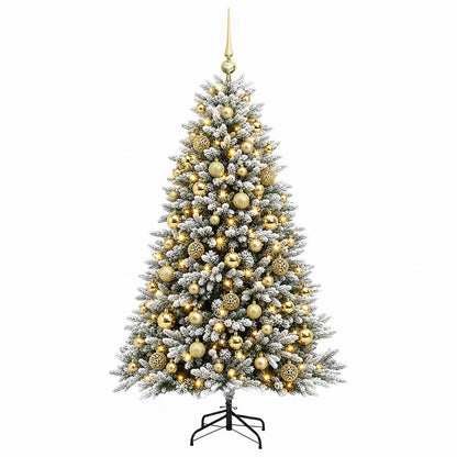 vidaXL Artificial Christmas Tree with Bauble 210 cm 300 LEDs