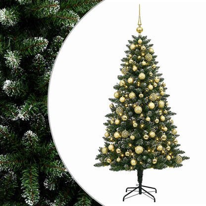 vidaXL Artificial Christmas Tree with Bauble 210 cm 300 LEDs