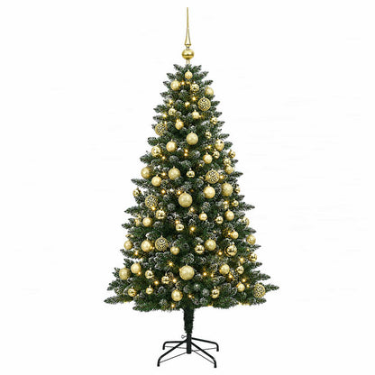 vidaXL Artificial Christmas Tree with Bauble 210 cm 300 LEDs
