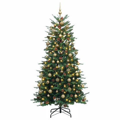 vidaXL Artificial Christmas Tree with Bauble 210 cm 300 LEDs