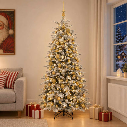 vidaXL Artificial Christmas Tree with Bauble 240 cm 300 LEDs