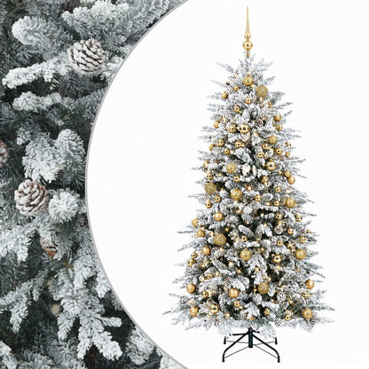 vidaXL Artificial Christmas Tree with Bauble 210 cm 300 LEDs