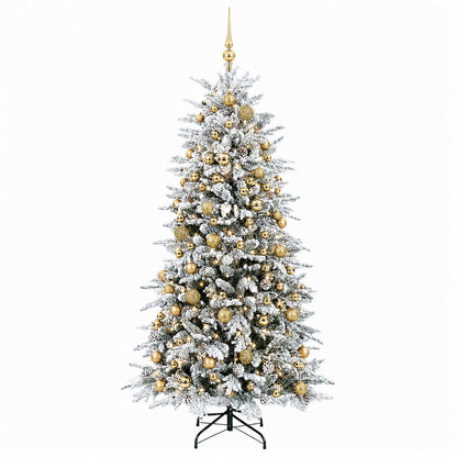 vidaXL Artificial Christmas Tree with Bauble 210 cm 300 LEDs
