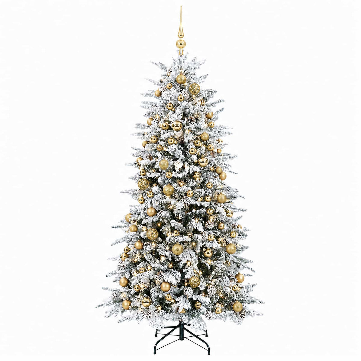 vidaXL Artificial Christmas Tree with Bauble 240 cm 300 LEDs