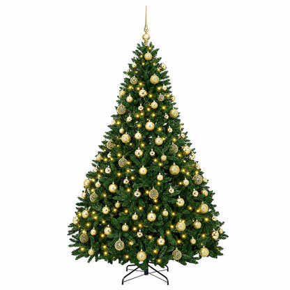 vidaXL Artificial Christmas Tree Mid-green with Ornament 240 cm