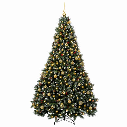 vidaXL Artificial Christmas Tree Green with Bauble 210 cm 300 LEDs