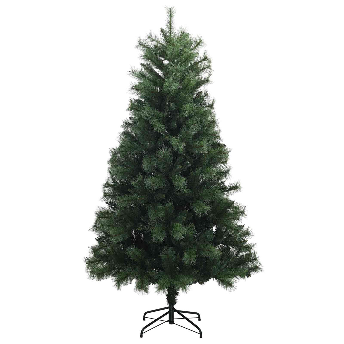 vidaXL Artificial Hinged Christmas Tree with Baubles 240 cm 300 LEDs