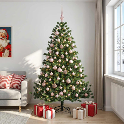 vidaXL Artificial Christmas Tree with Bauble 180 cm 300 LEDs