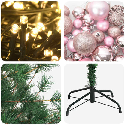 vidaXL Artificial Christmas Tree with Bauble 210 cm 300 LEDs