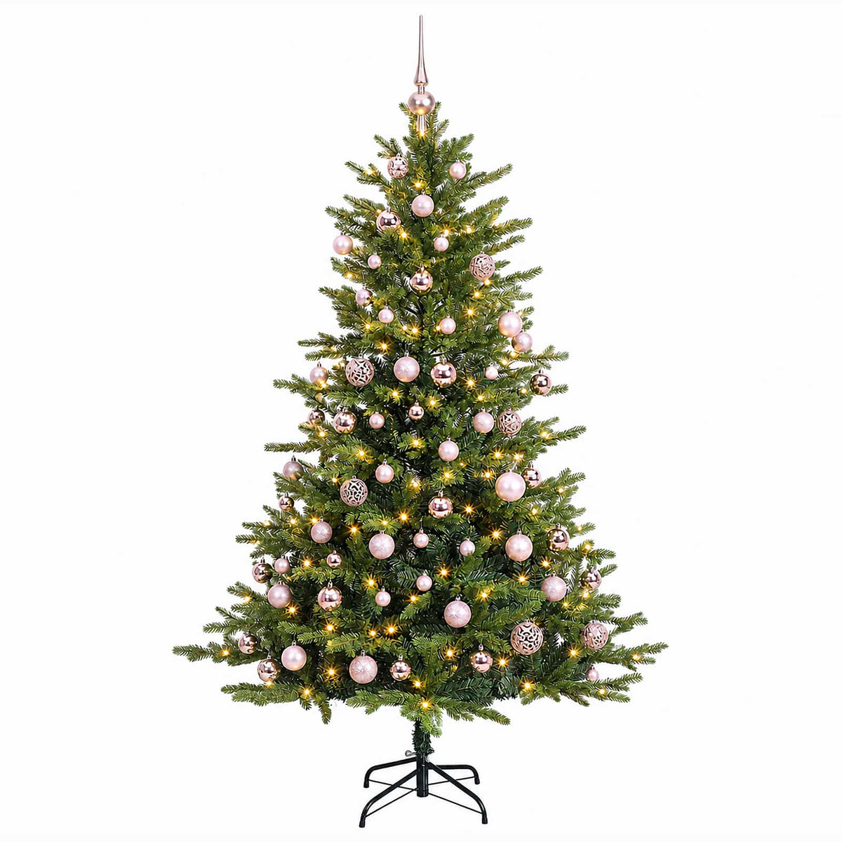 vidaXL Artificial Christmas Tree with Bauble 180 cm 300 LEDs