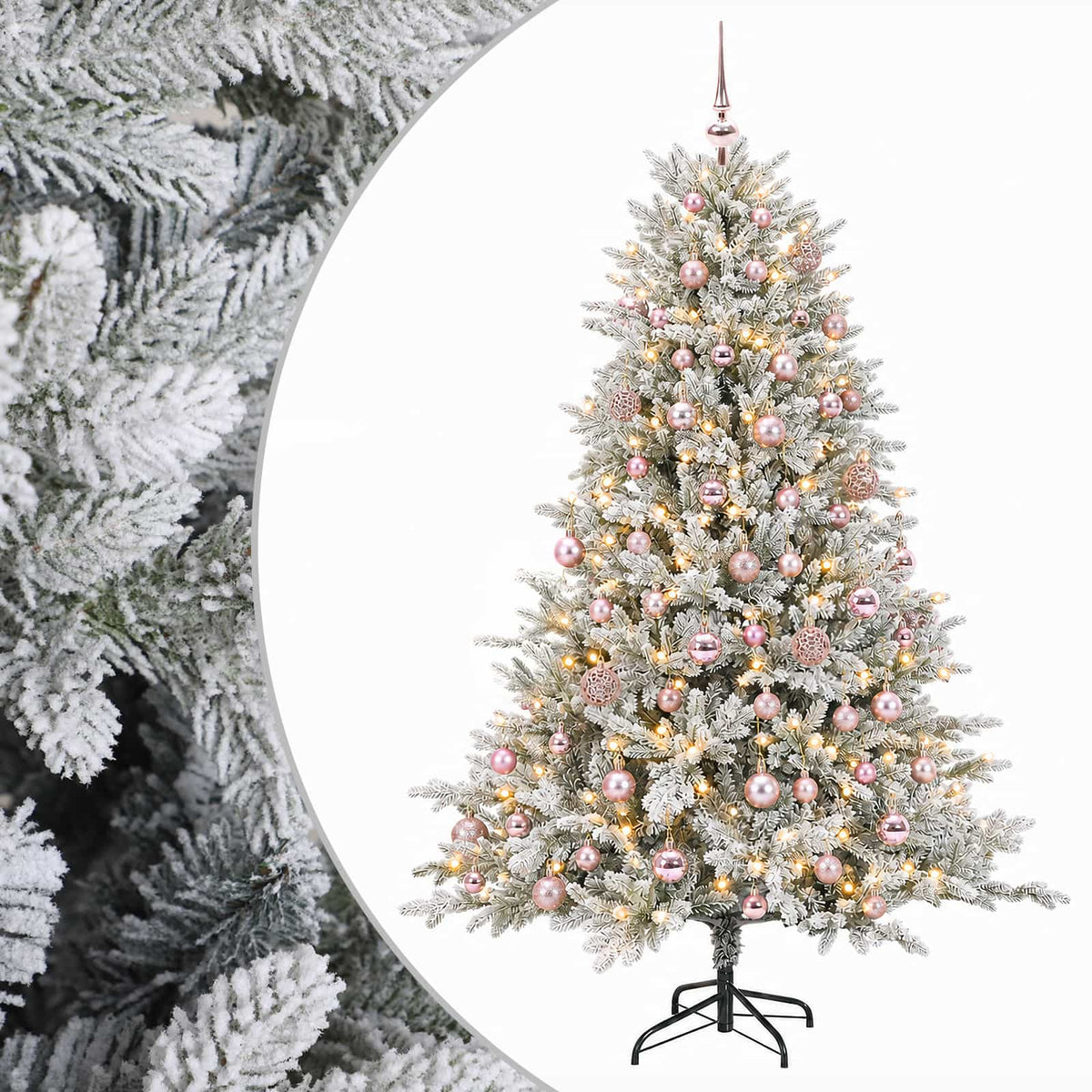 vidaXL Artificial Christmas Tree with Bauble 240 cm 300 LEDs