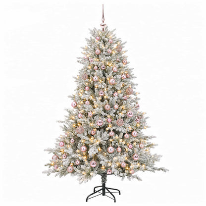 vidaXL Artificial Christmas Tree with Bauble 240 cm 300 LEDs