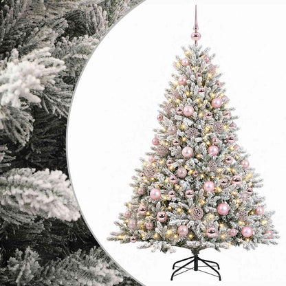 vidaXL Artificial Christmas Tree with Bauble 210 cm 300 LEDs
