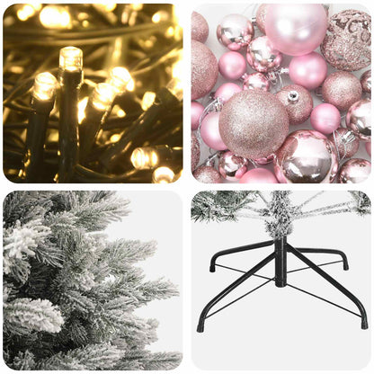 vidaXL Artificial Christmas Tree with Bauble 240 cm 300 LEDs