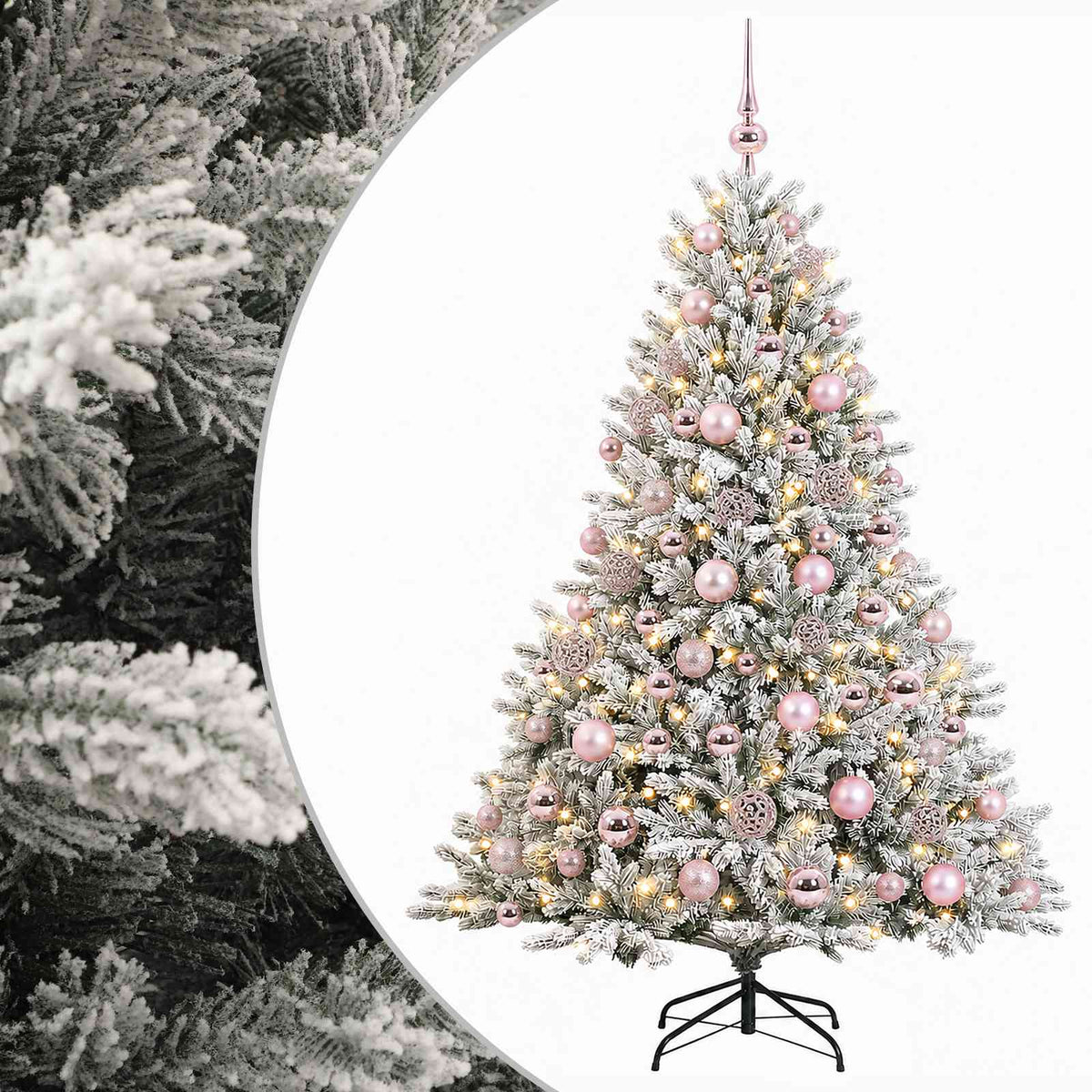 vidaXL Artificial Christmas Tree with Bauble 240 cm 300 LEDs