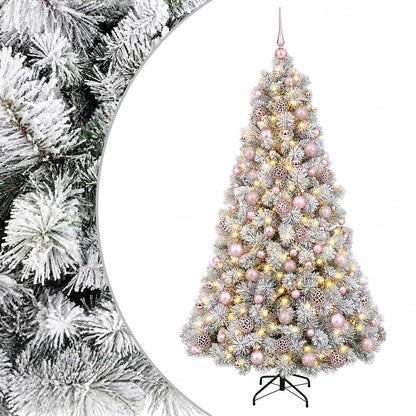 vidaXL Artificial Christmas Tree with Bauble 210 cm 300 LEDs