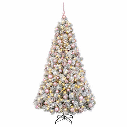 vidaXL Artificial Christmas Tree with Bauble 210 cm 300 LEDs