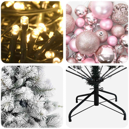 vidaXL Artificial Christmas Tree with Bauble 240 cm 300 LEDs