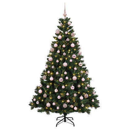 vidaXL Artificial Christmas Tree with Bauble 180 cm 300 LEDs