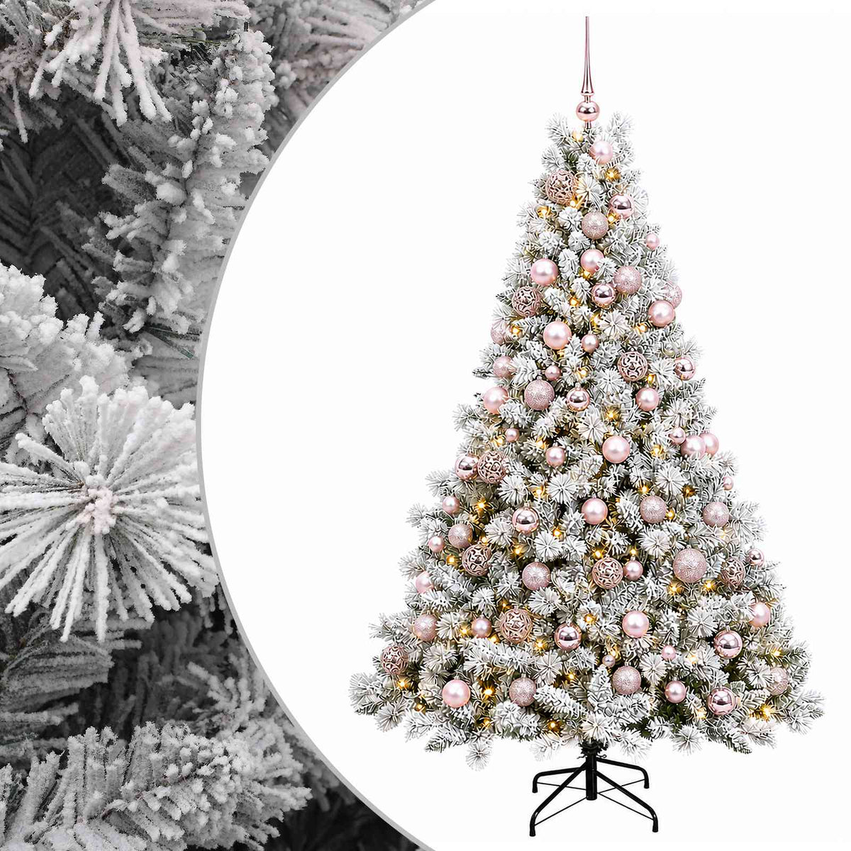 vidaXL Artificial Christmas Tree with Bauble 180 cm 300 LEDs