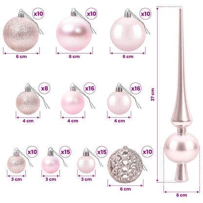 vidaXL Artificial Christmas Tree with Bauble 180 cm 300 LEDs