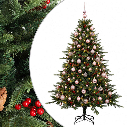 vidaXL Artificial Christmas Tree with Bauble 210 cm 300 LEDs