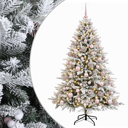 vidaXL Artificial Christmas Tree with Bauble 180 cm 300 LEDs