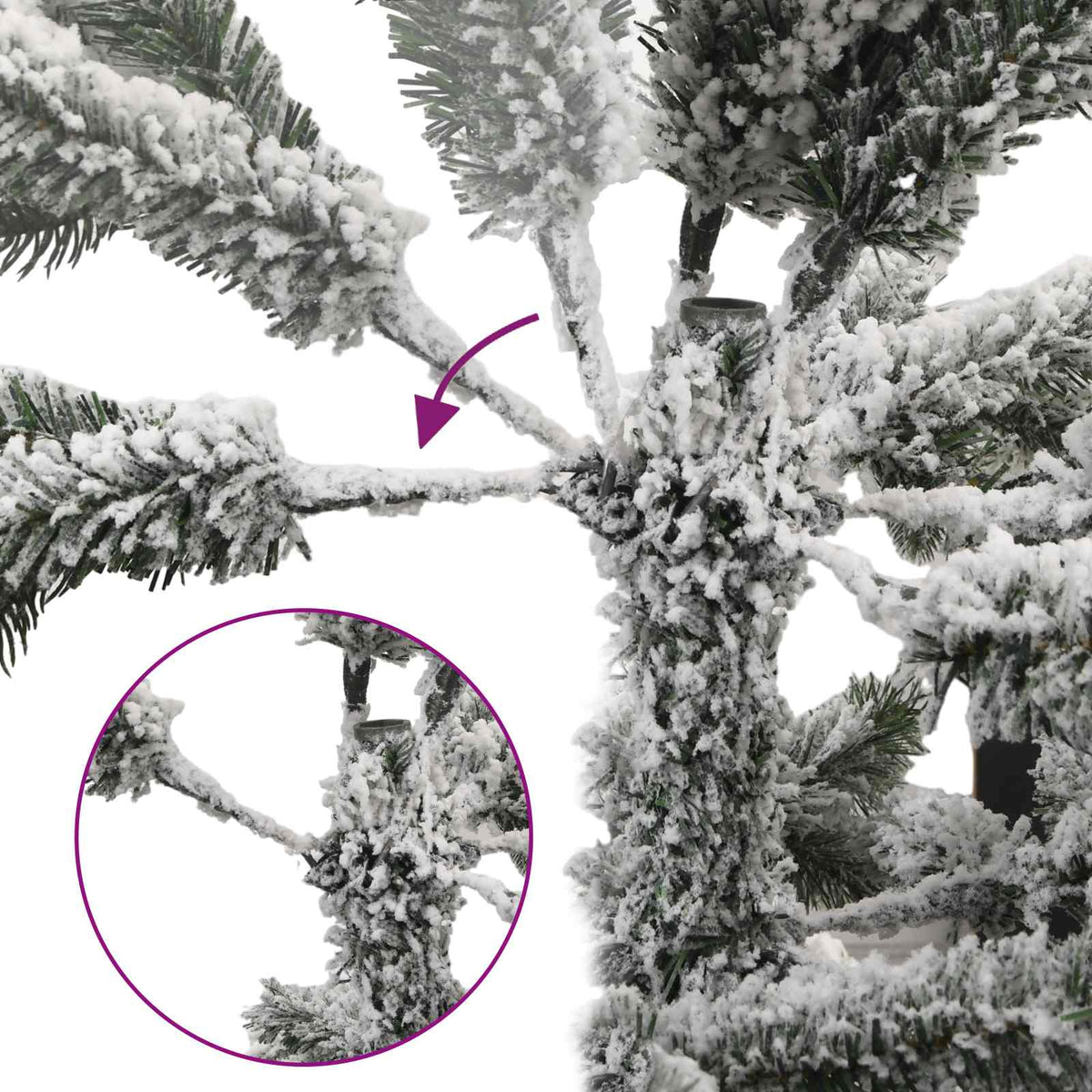vidaXL Artificial Christmas Tree with Bauble 180 cm 300 LEDs