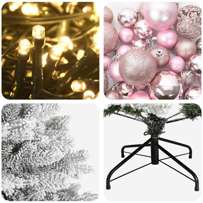 vidaXL Artificial Christmas Tree with Bauble 180 cm 300 LEDs