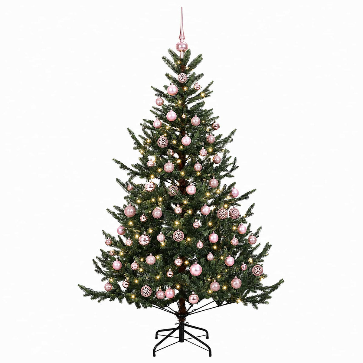 vidaXL Artificial Christmas Tree with Bauble 210 cm 300 LEDs