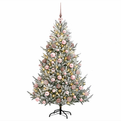 vidaXL Artificial Christmas Tree with Bauble 180 cm 300 LEDs