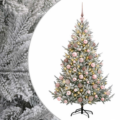vidaXL Artificial Christmas Tree with Bauble 210 cm 300 LEDs