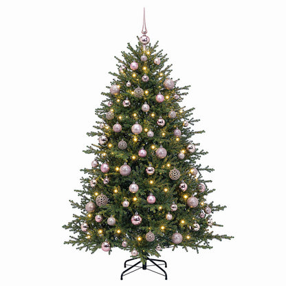 vidaXL Artificial Christmas Tree with Bauble 210 cm 300 LEDs