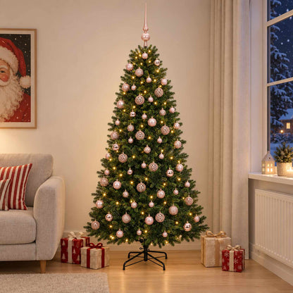 vidaXL Artificial Christmas Tree with Bauble 180 cm 300 LEDs