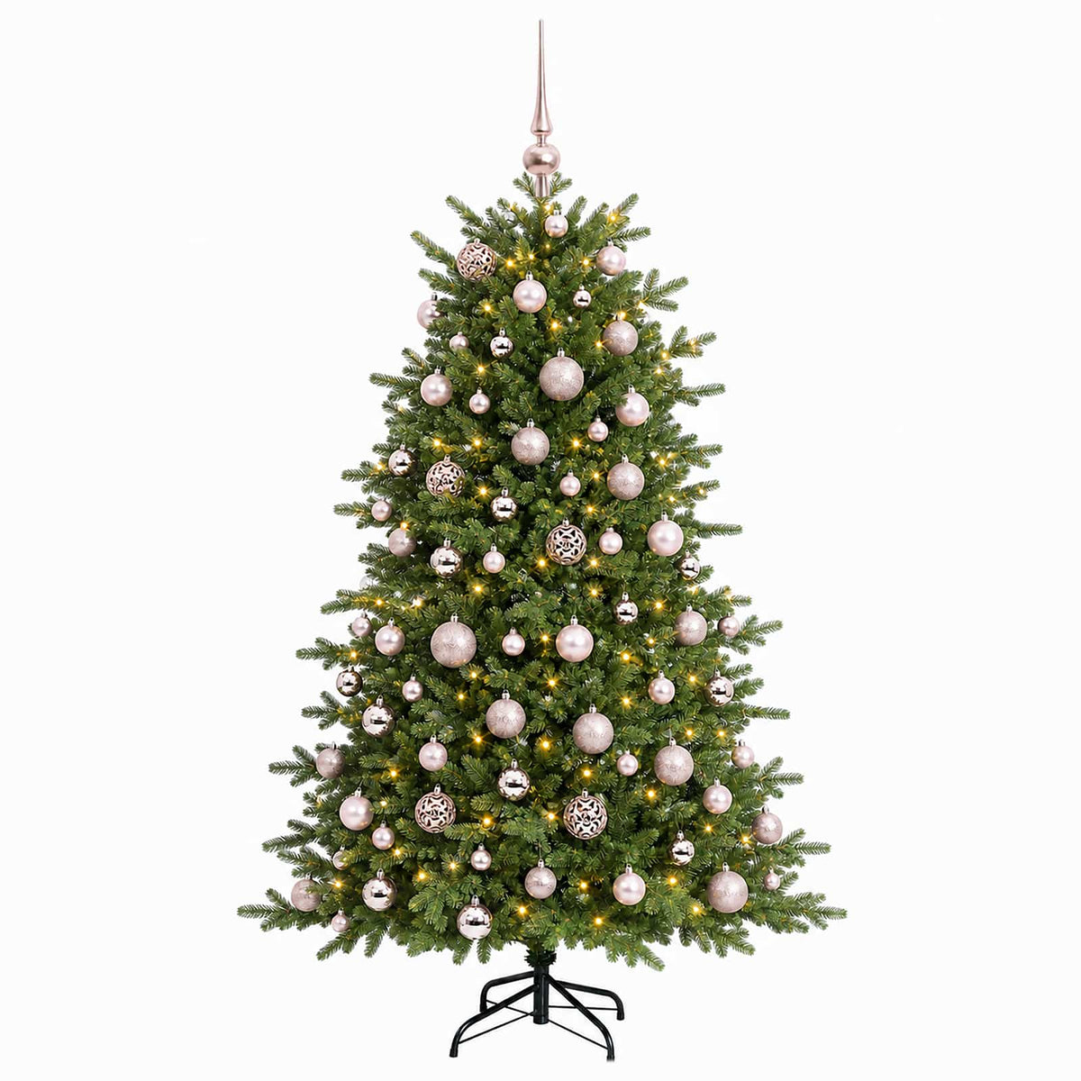 vidaXL Artificial Christmas Tree with Bauble 180 cm 300 LEDs