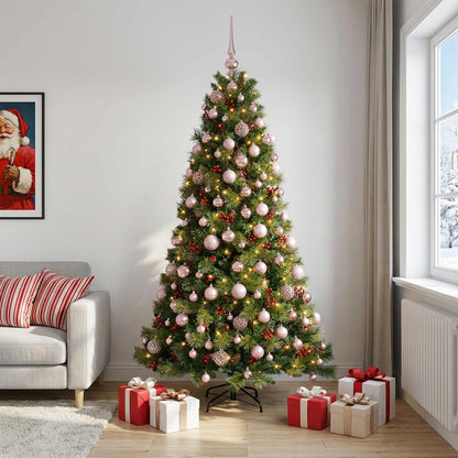 vidaXL Artificial Christmas Tree with Bauble 180 cm 300 LEDs