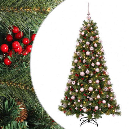 vidaXL Artificial Christmas Tree with Bauble 180 cm 300 LEDs