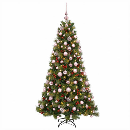 vidaXL Artificial Christmas Tree with Bauble 180 cm 300 LEDs