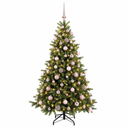 vidaXL Artificial Christmas Tree with Bauble 210 cm 300 LEDs