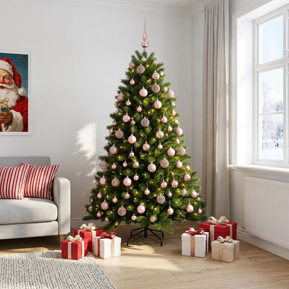 vidaXL Artificial Christmas Tree with Bauble 180 cm 300 LEDs