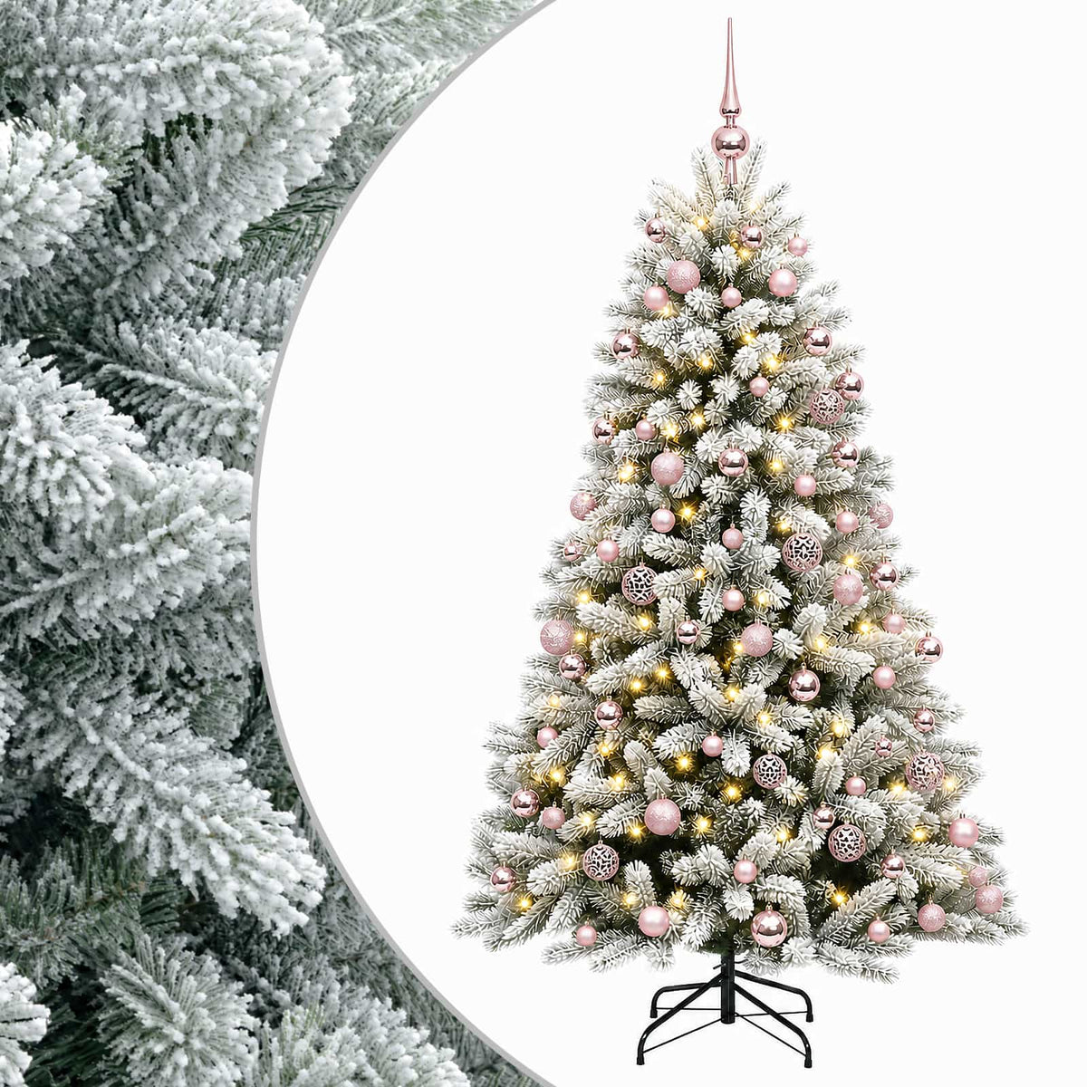 vidaXL Artificial Christmas Tree with Bauble 180 cm 300 LEDs