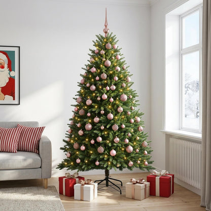 vidaXL Artificial Christmas Tree with Bauble 240 cm 300 LEDs