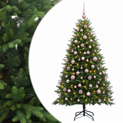 vidaXL Artificial Christmas Tree with Bauble 210 cm 300 LEDs