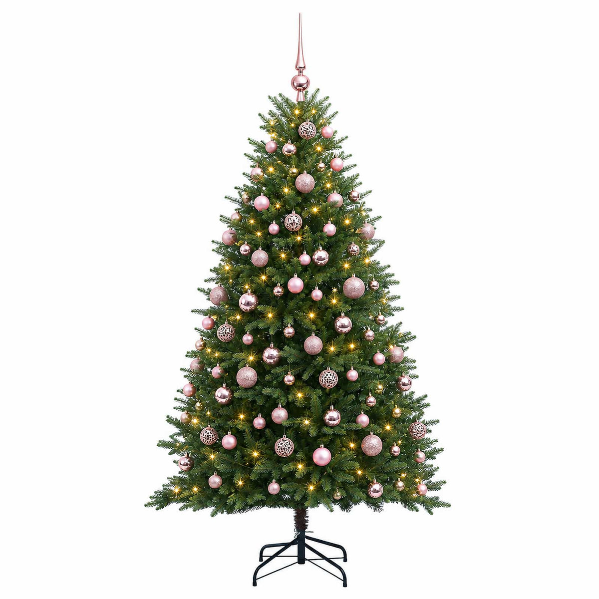 vidaXL Artificial Christmas Tree with Bauble 210 cm 300 LEDs