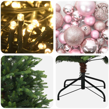 vidaXL Artificial Christmas Tree with Bauble 240 cm 300 LEDs